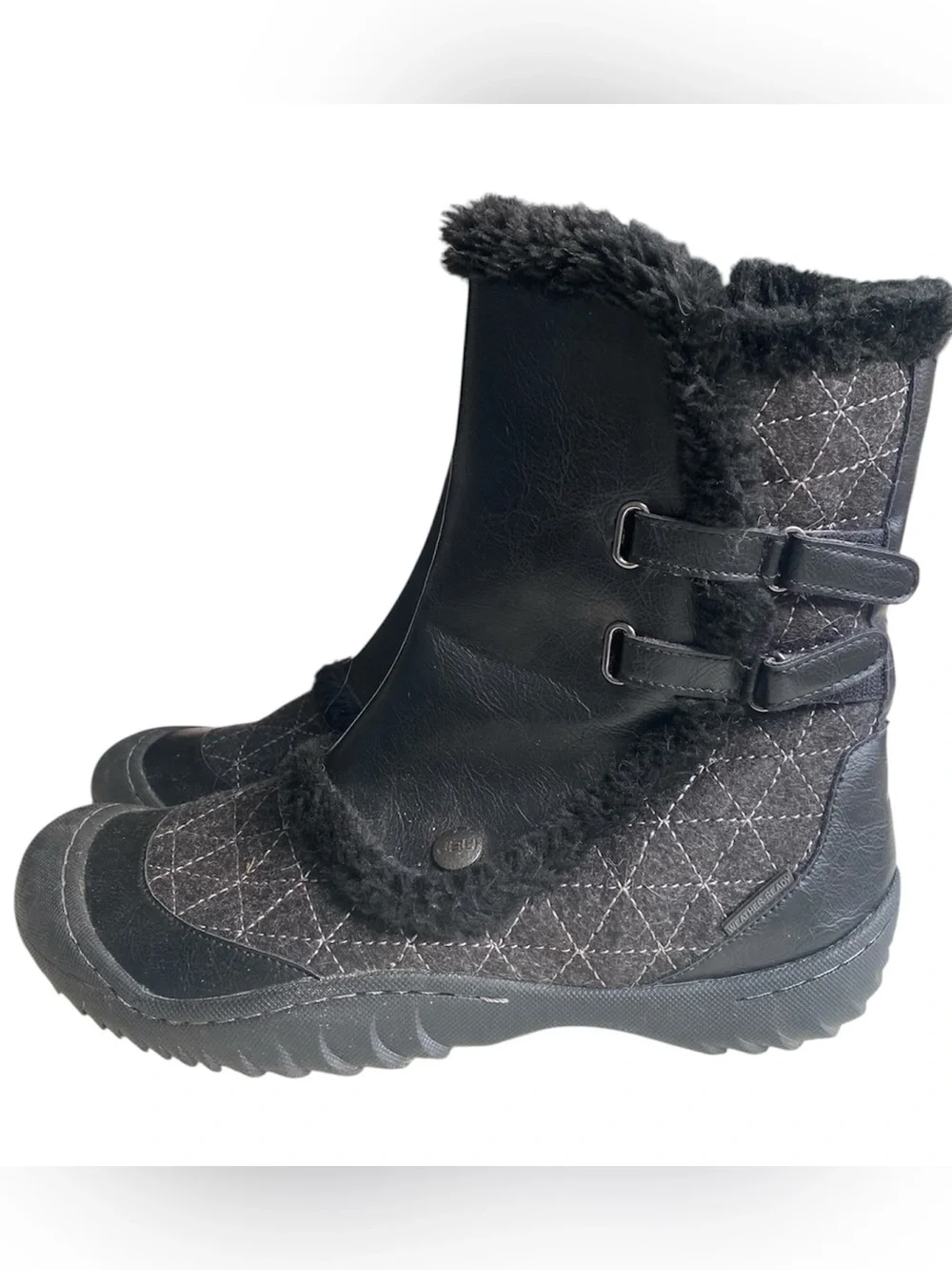 JBU by Jambu Iceburg side zip ankle boots , eco friendly winter boots, faux fur